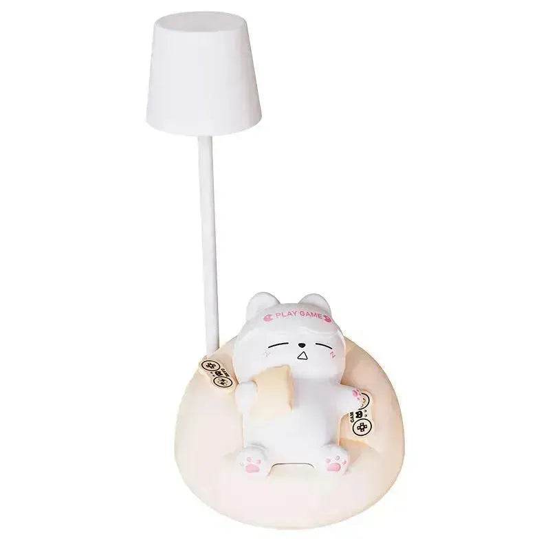 Creative Sleeping Cat Small Night Lamp Night Charging Pat Lamp - Velora