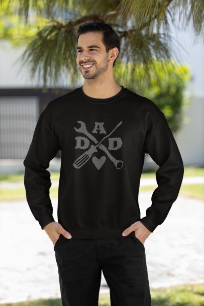 Dad with Tools Rhinestone Shirt – Handyman Dad Sparkle Bling Apparel | Blingdazzel