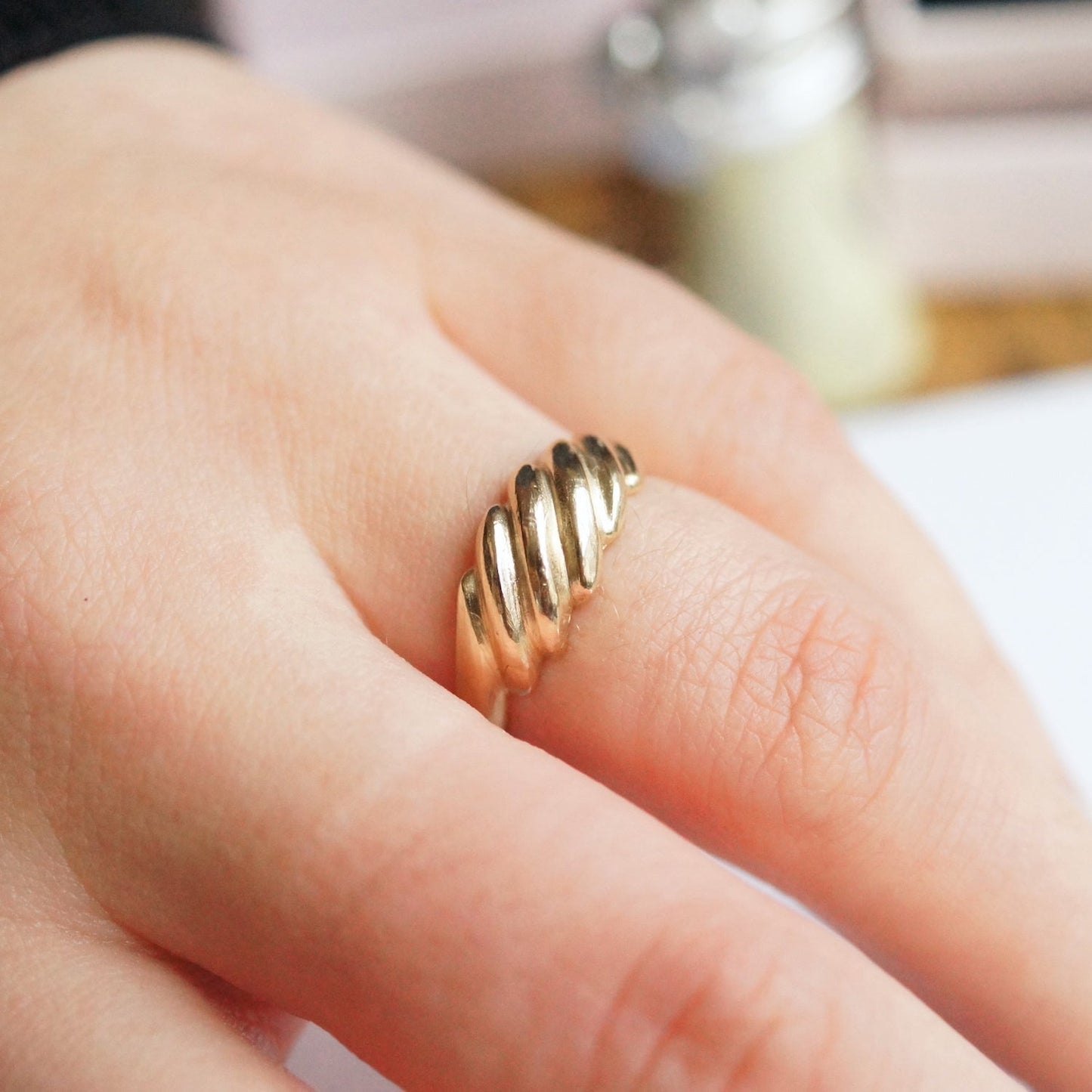 Shrimp Ring Silver or Gold