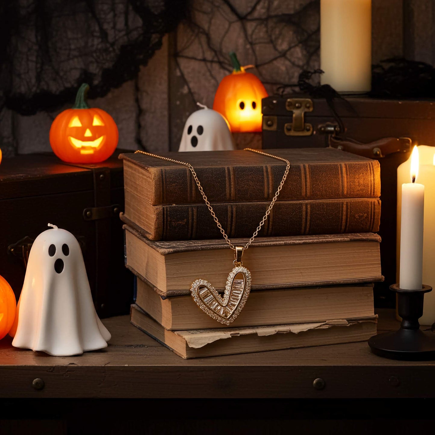 Swarovski Heart Pendant Necklace – Elegant Crystal Design