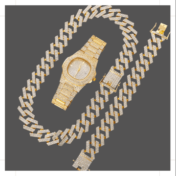 Lost and Found Cuban Link Jewelry Combo Set - Velora Luxury Fashion