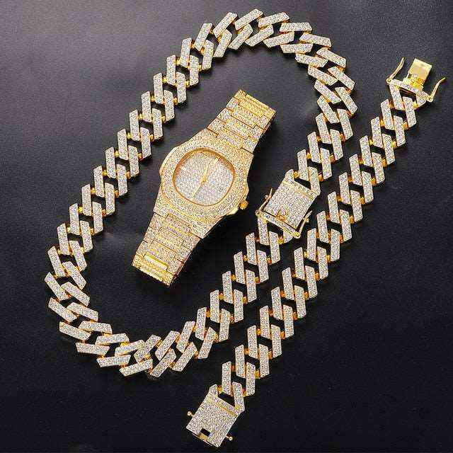Lost and Found Cuban Link Jewelry Combo Set - Velora Luxury Fashion