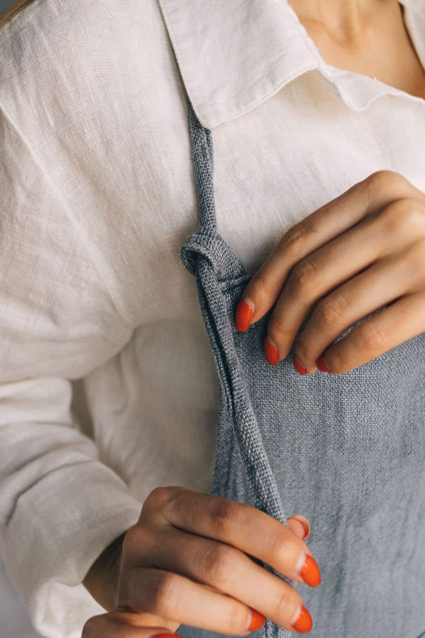 Culinary Linen Apron - Velora Luxury Fashion
