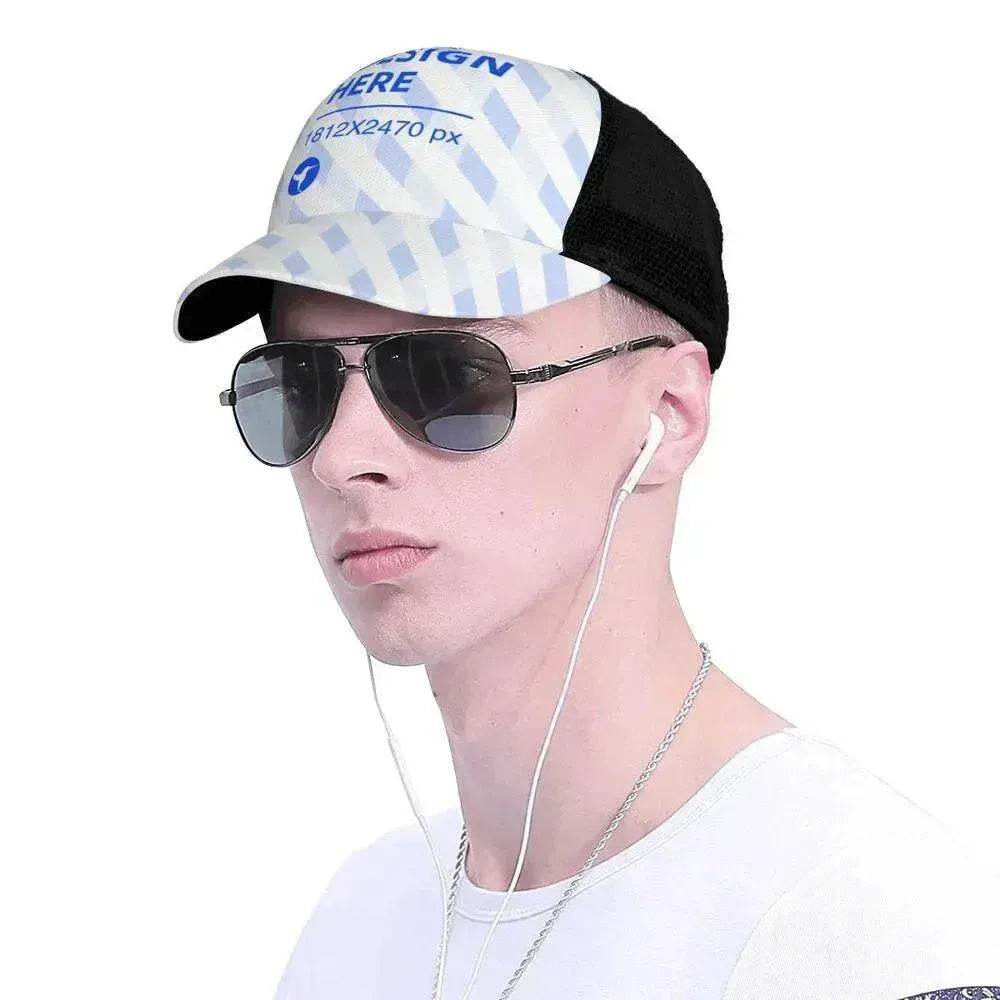 Curved Brim Mesh Sunscreen Baseball Hat - Velora