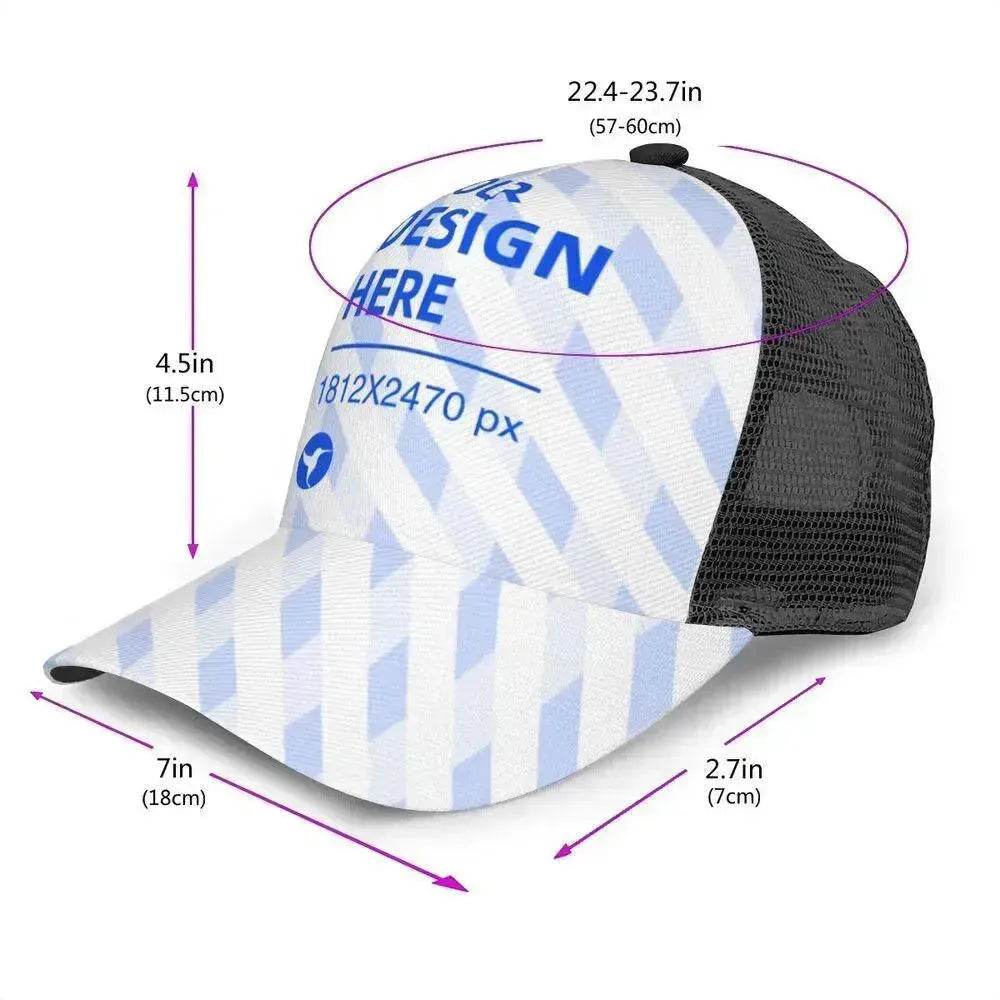Curved Brim Mesh Sunscreen Baseball Hat - Velora