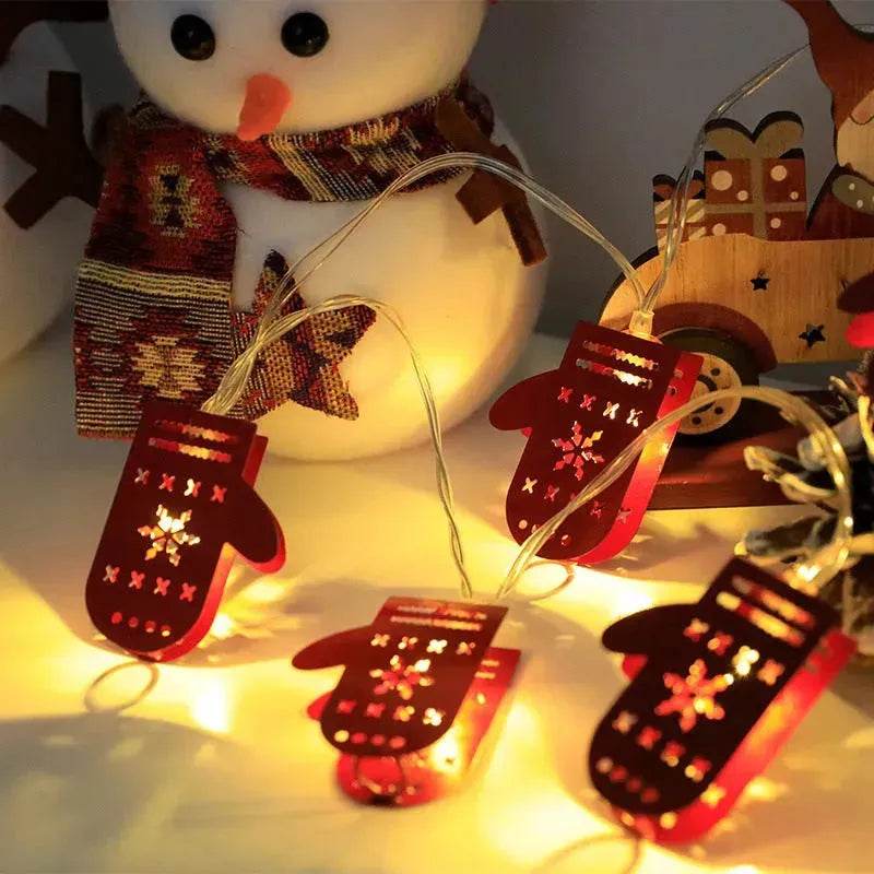 Christmas LED Light String Santa Claus Elk Snowman Xmas Ornament String Light Christmas Decorations New Year Navidad Gift - Velora