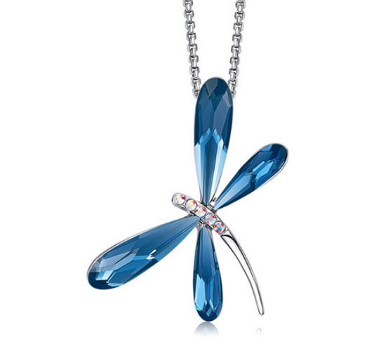 CDE Dragonfly Necklace with Swarovski Crystal Elements