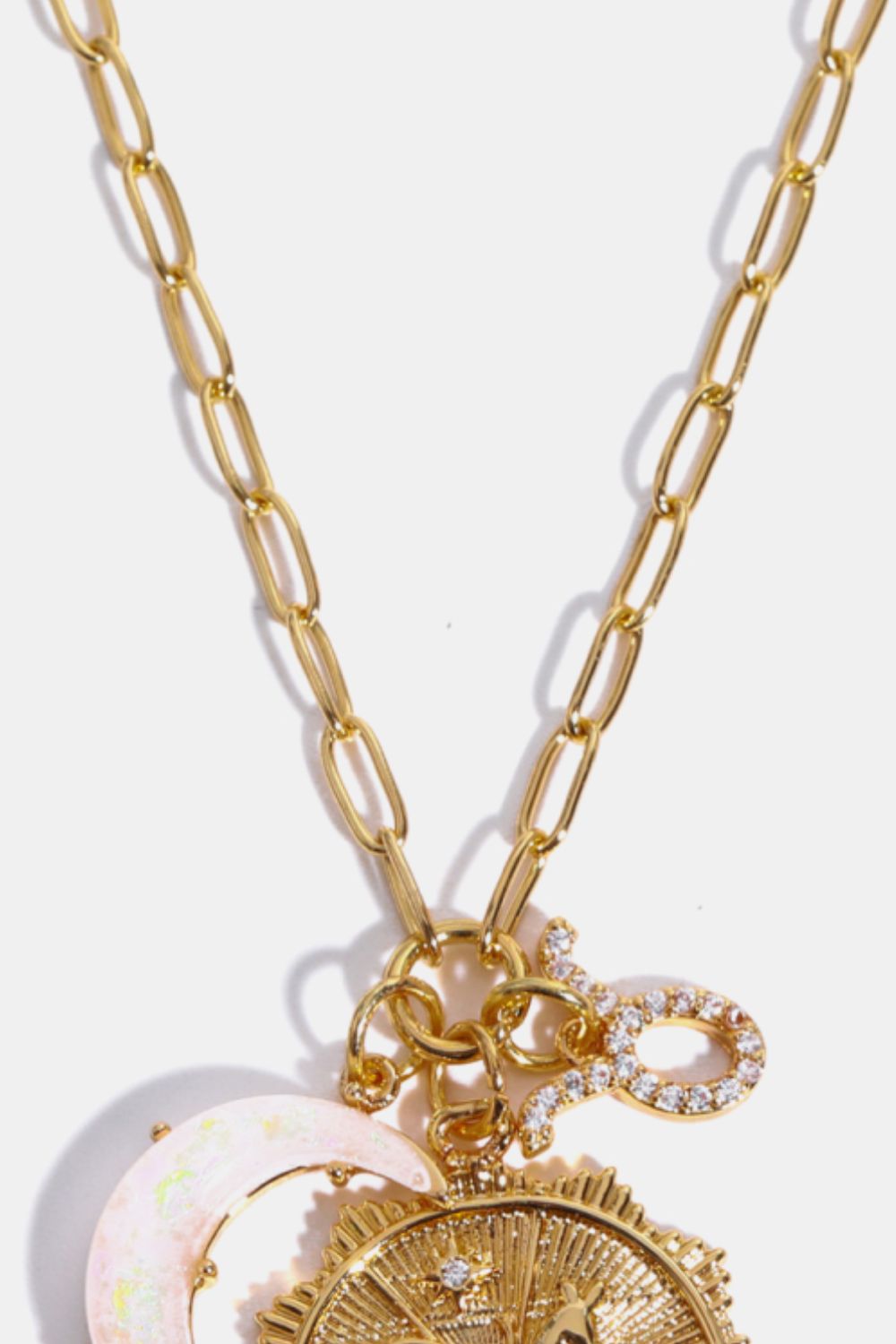 Constellation and Moon Pendant Copper Necklace - Velora
