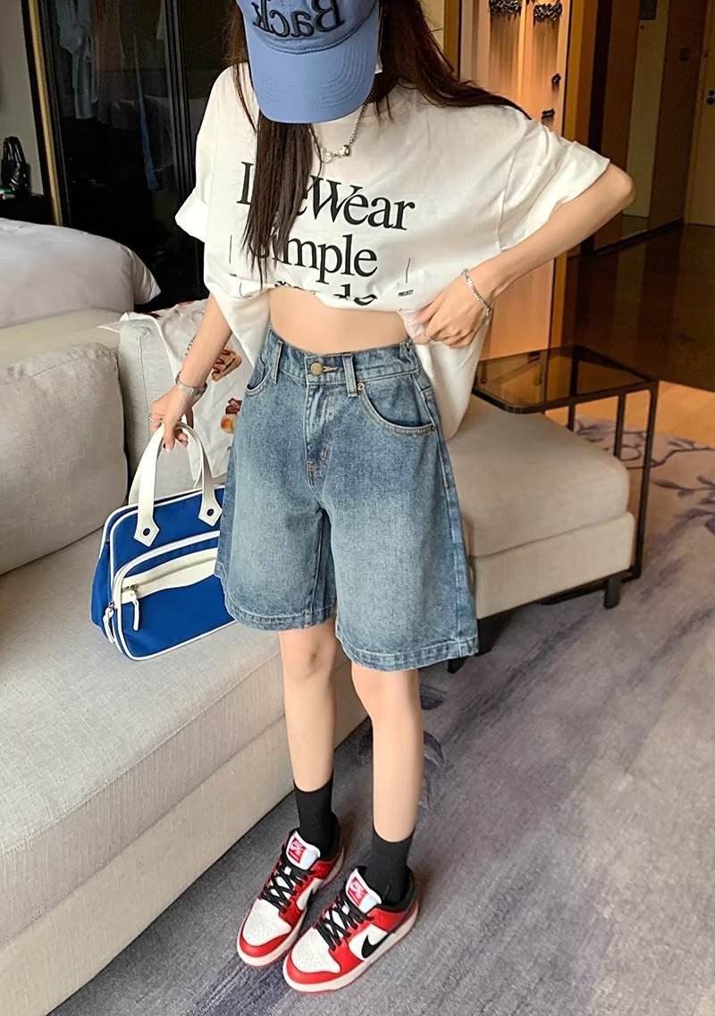 Retro Unisex Denim Jeans Short - Velora