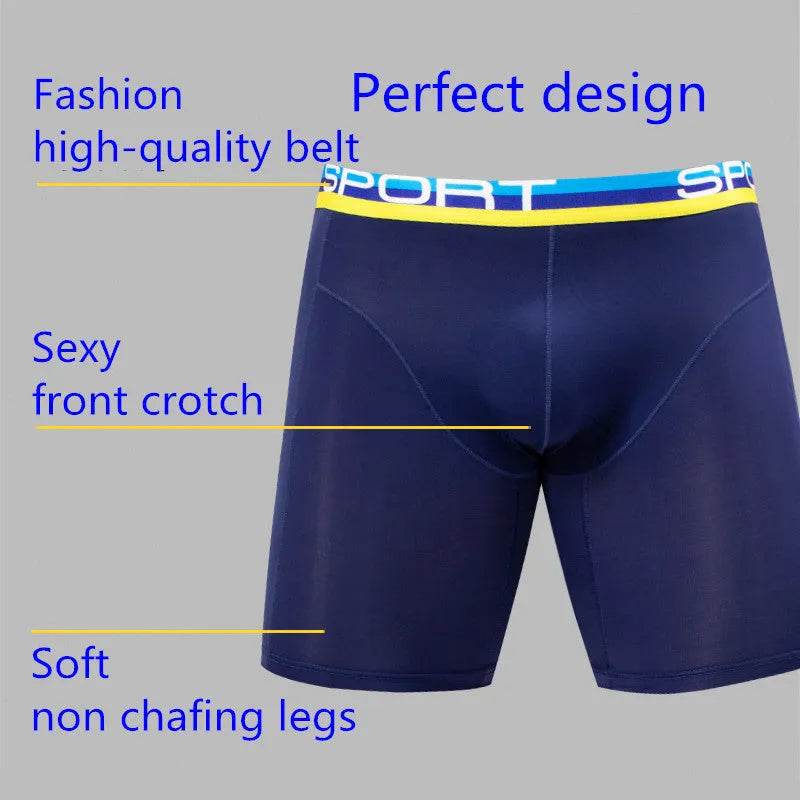 Anti-wear Ice Silk breathable Midway Boxer Beach swimming Underwear - Velora