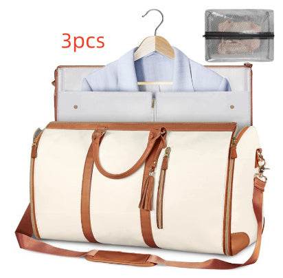 Large Capacity Travel Duffle Bag Women's Handbag Folding Suit Bag Waterproof Clothes Totes - Velora