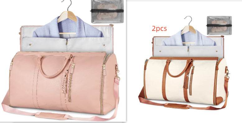 Large Capacity Travel Duffle Bag Women's Handbag Folding Suit Bag Waterproof Clothes Totes - Velora