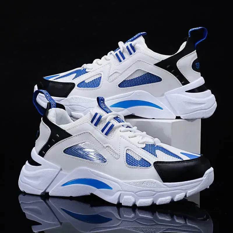 Y2K Fashion Outfit White Sneakers Men Non Slip Walking Running Shoes Sports - Velora