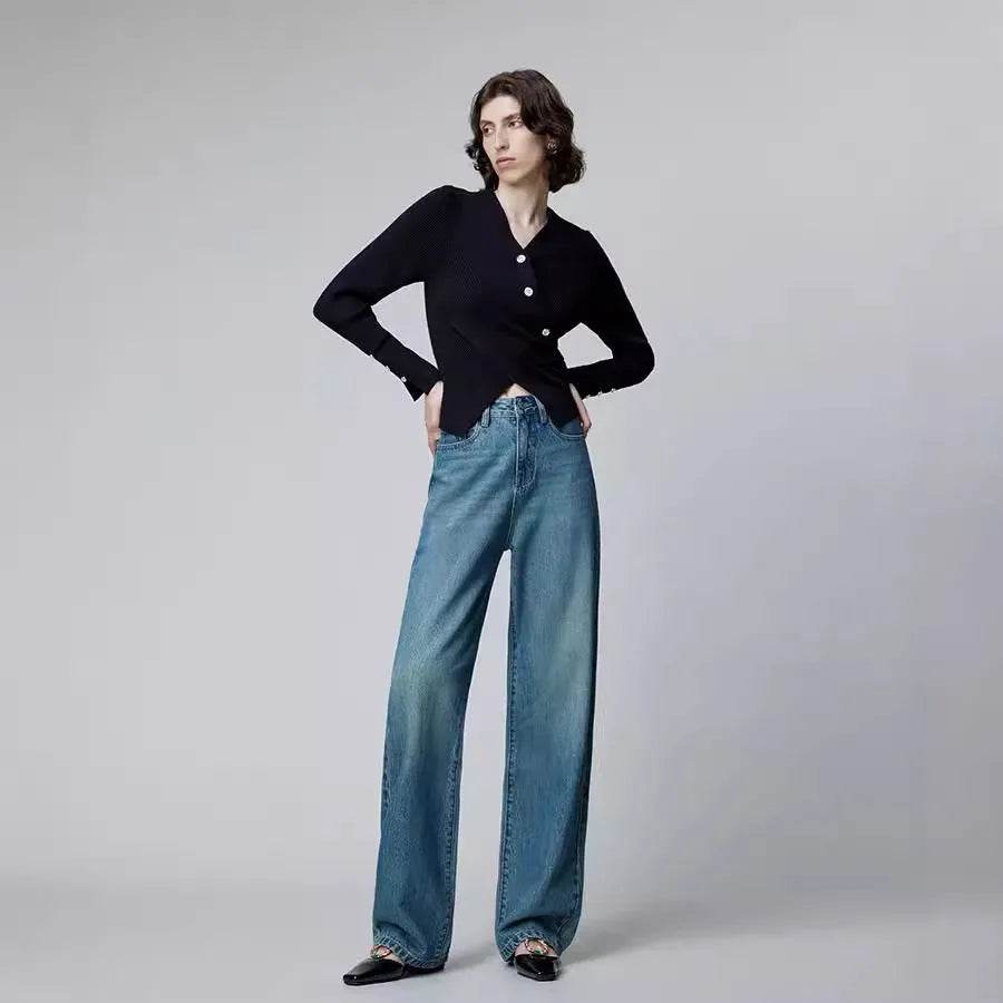 Fashion American Retro New Baggy Jeans Pant Women - Velora