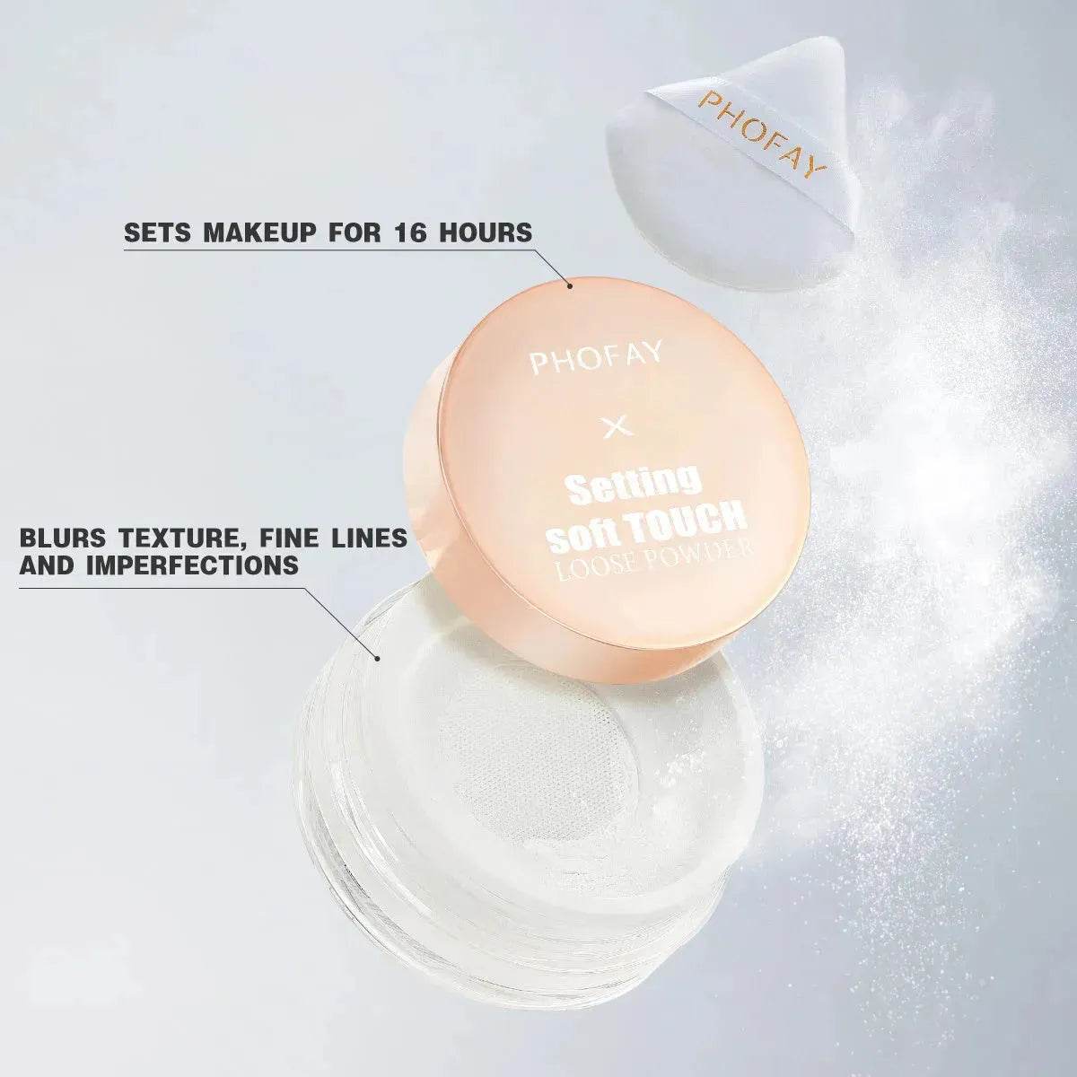 PHOFAY Soft Touch Loose Setting Powder Smooth Long Lasting Makeup - Velora