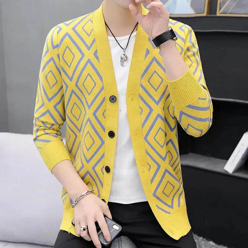 Slim fit High-end Knitted Cardigan Sweater For Men - Velora
