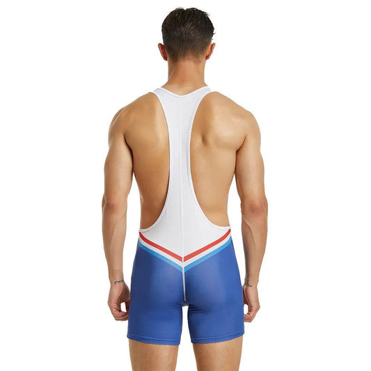 Men's Fitness Swimming Shark Pants Bodysuit Thong - Velora