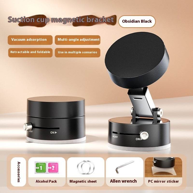 Foldable Magnetic Vacuum Car Phone Holder Foldable Suction Cup With Suction Cup Hands-Free Navigation For Smart Phone - Velora