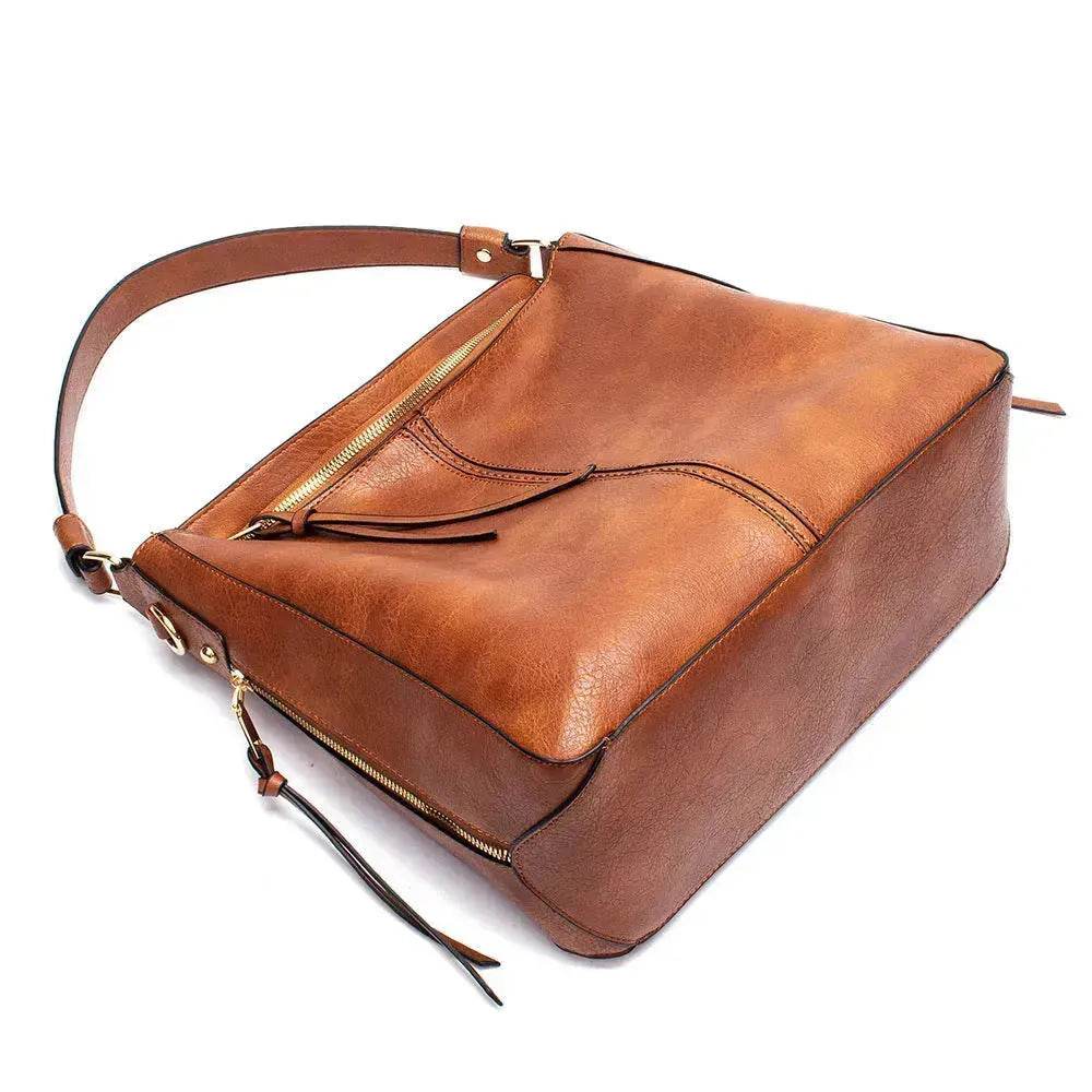 Women High Capacity PU Leather Handbags Fashion Commuting Crossbody Shoulder Hand Bag Shopping Totes - Velora