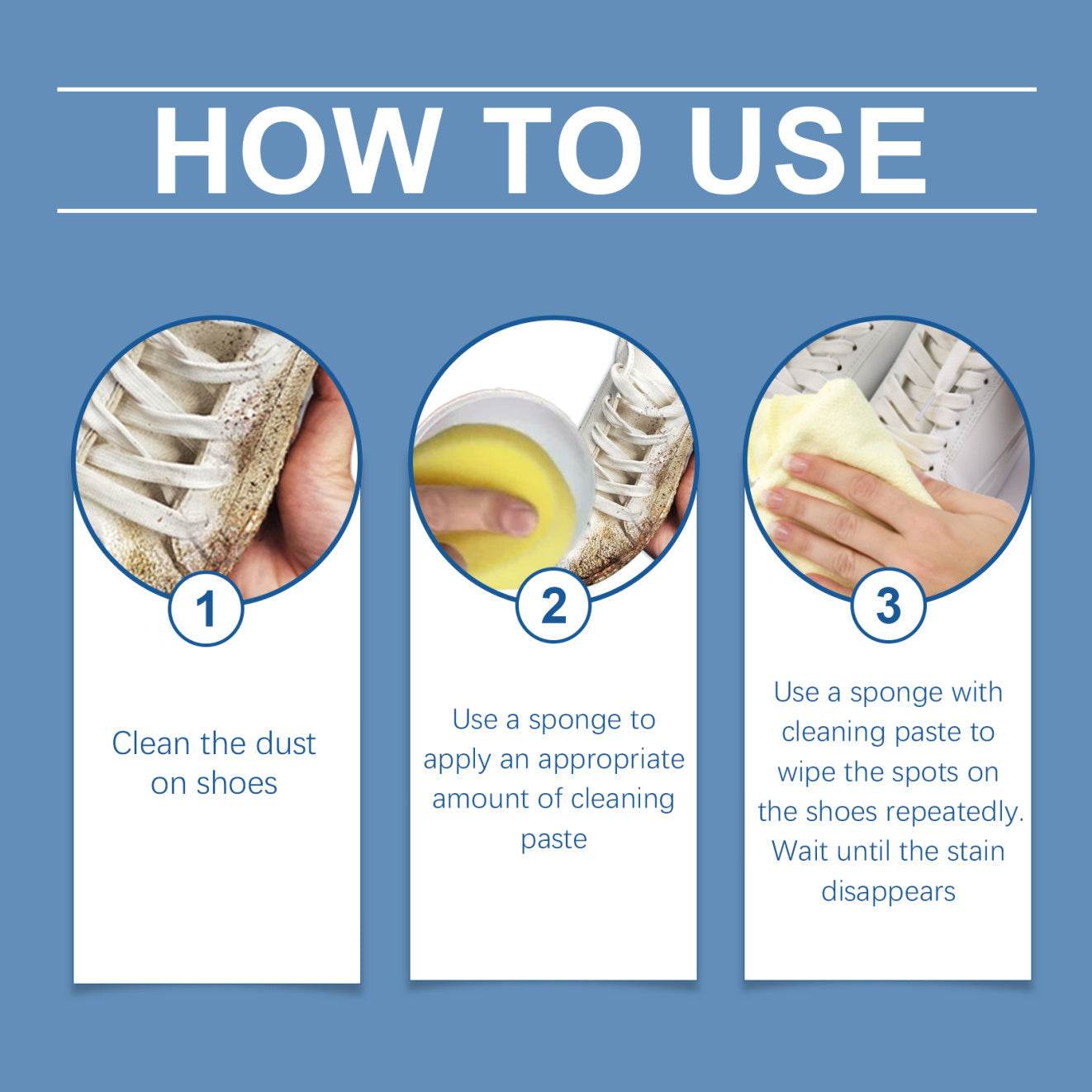 Jakehoe White Shoes Cleaning Balm Water-free Washing Brightening Stain remover - Velora