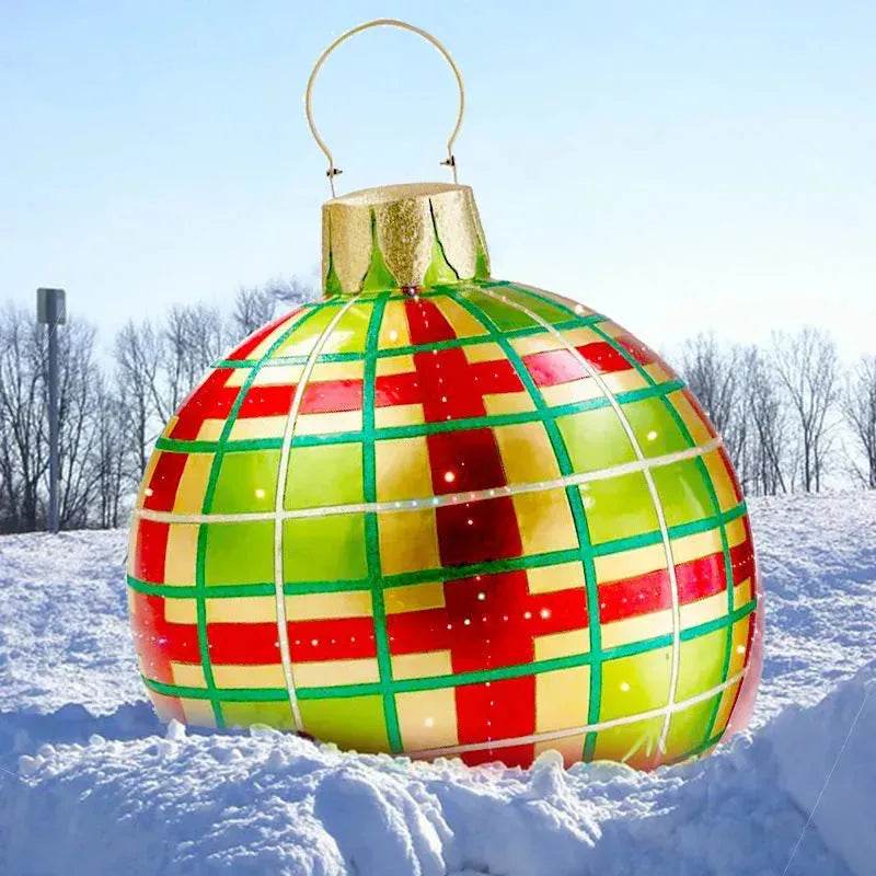 Christmas Ornament Holly Ball Outdoor Tree Decoration Christmas Balls for Yards - Velora