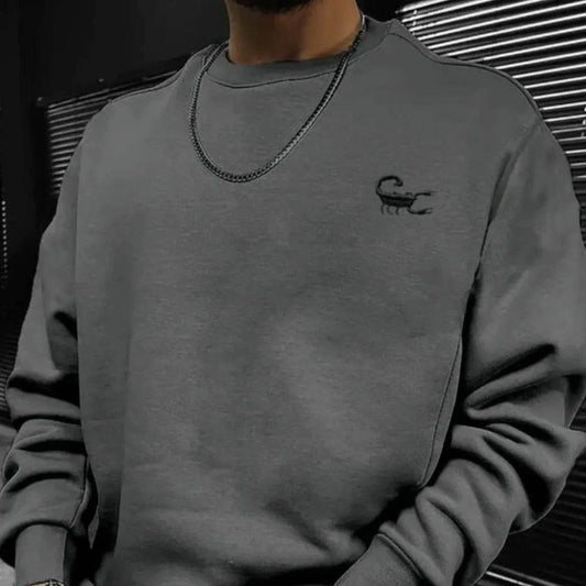 Dark Style Printed Men Crew neck Pullover Sweatshirt - Velora