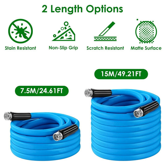 Non-Expanding Flexible Garden Hose Heavy Duty PVC Water Hose - Velora