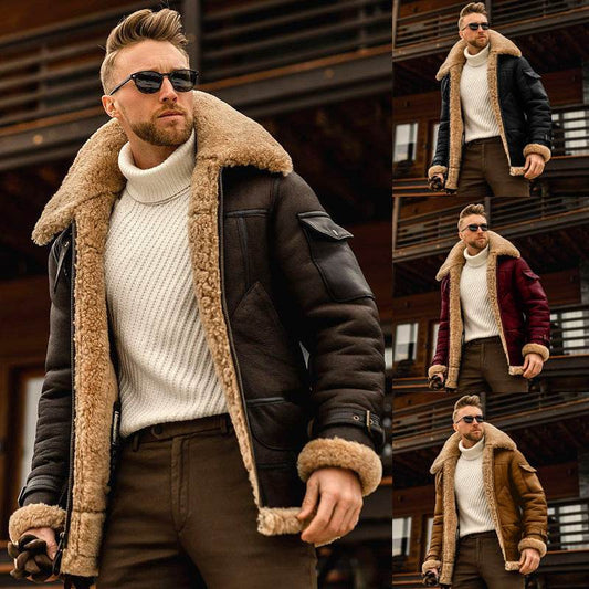 Winter Jacket Mens Military Fleece Warm Jackets Male Fur Collar Coats Army Tactical Jacket - Velora
