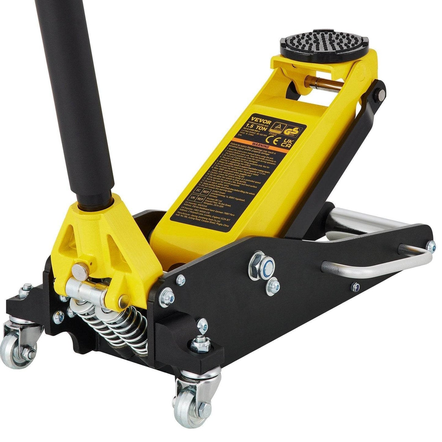 1.5 Ton Low Profile Aluminum Steel Racing Floor Jack Dual Lift Car - Velora