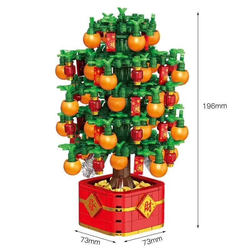 DIY Building Blocks Music Box Christmas Tree Model Desktop Decoration Ornaments Gift Box For Woman Kids Present New Year Gifts - Velora