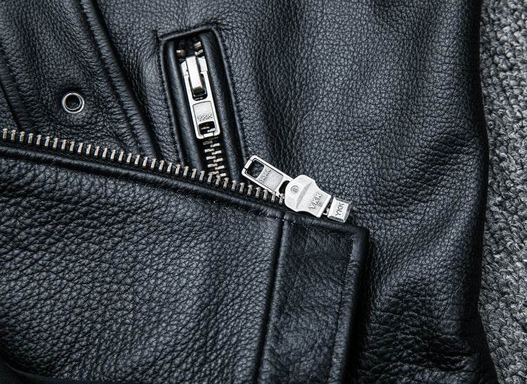 Pure Cowhide Biker's Leather Jacket - Velora