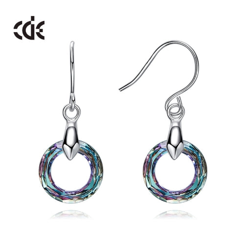 Swarovski Element Crystal Circle Earrings for Women