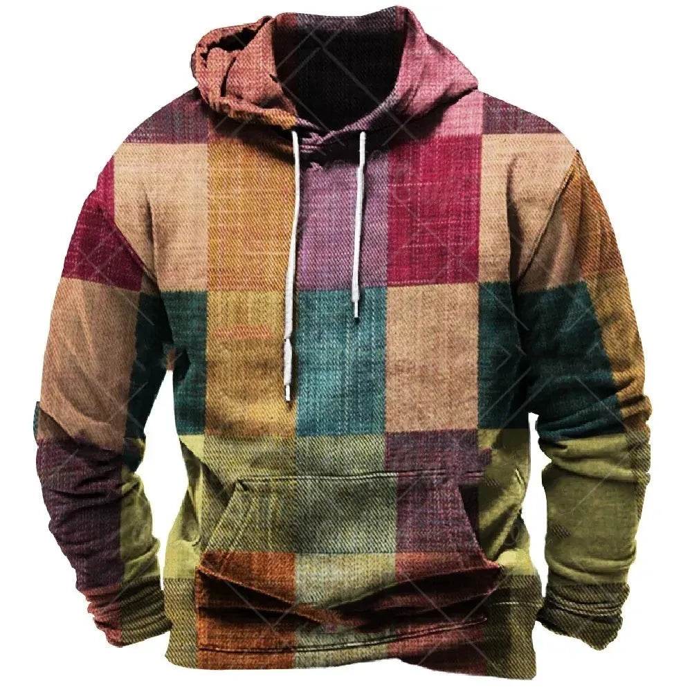 Spring And Autumn New Color Printed Hoodie Pullover sweatshirt Men - Velora