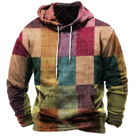 Spring And Autumn New Color Printed Hoodie Pullover sweatshirt Men - Velora