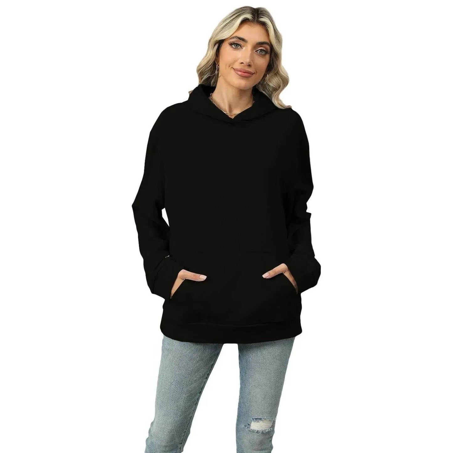 Winter Casual Hooded Pocket Pullover Sweatshirt Women - Velora