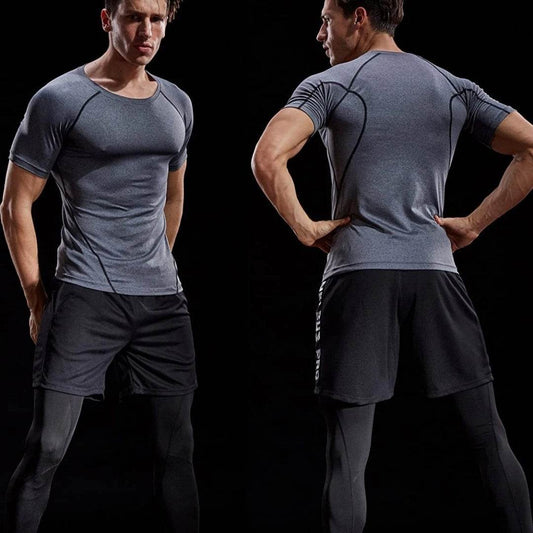 Quick Drying Men Short Sleeve Exercise Running Workout T-shirt Top - Velora