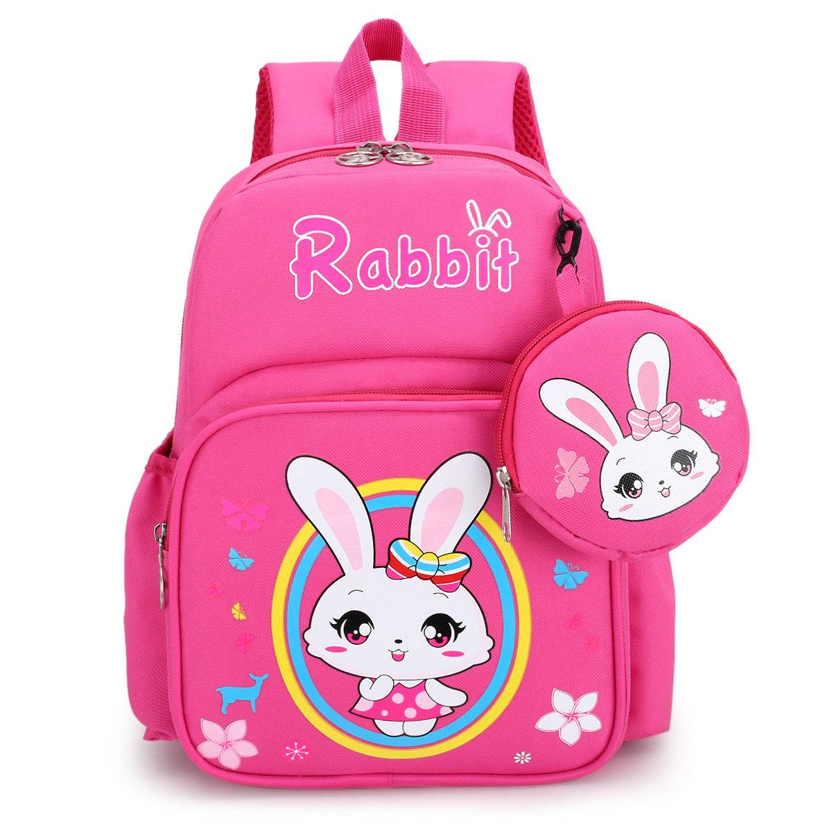 Large Capacity Cute Bunny Cartoon Backpack for School - Velora