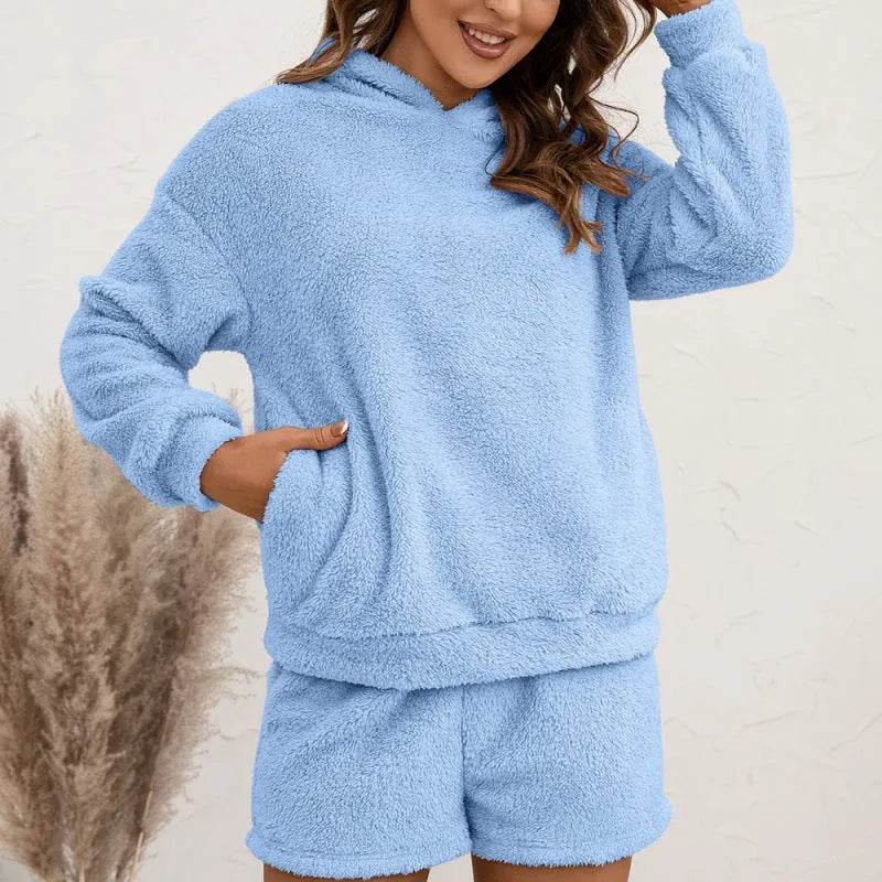Women Hooded Sweater Suit Casual Home Wear - Velora