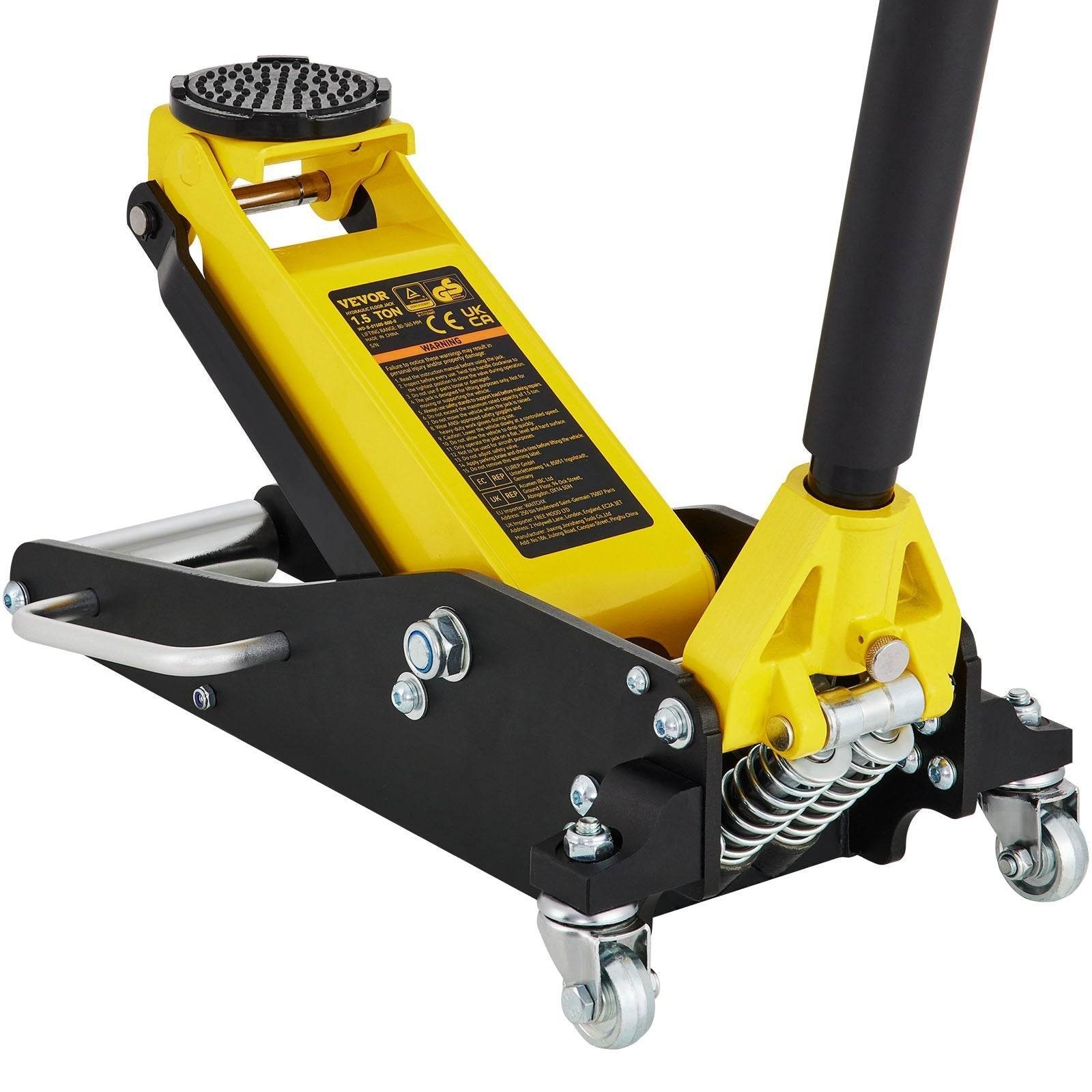 1.5 Ton Low Profile Aluminum Steel Racing Floor Jack Dual Lift Car - Velora