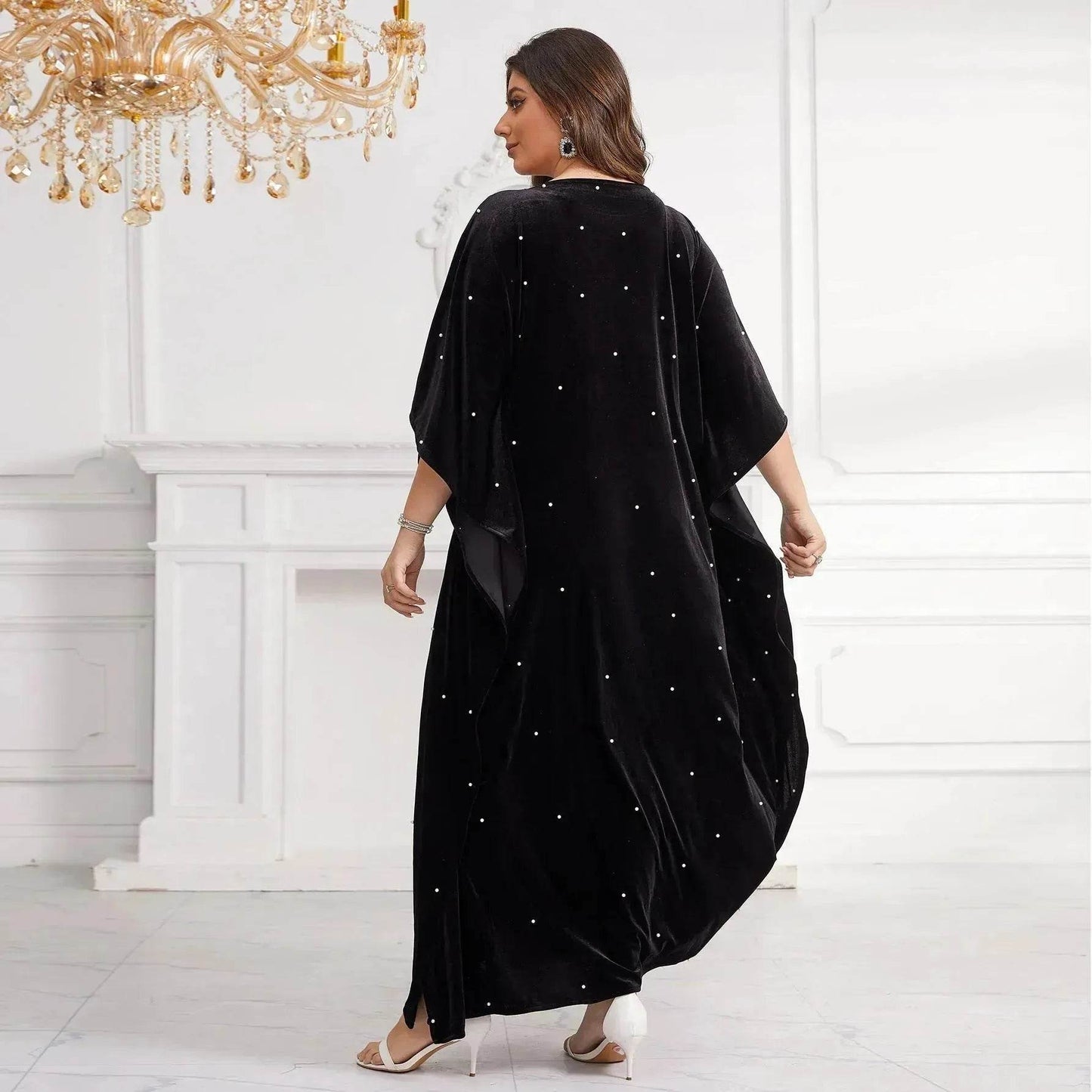 Black Abaya Hijab Jilbab Abaya for ArabMiddle East Arab Dubai Islamic Wear for Women Eid Jalabiya for Women Abaya Khimar set - Velora