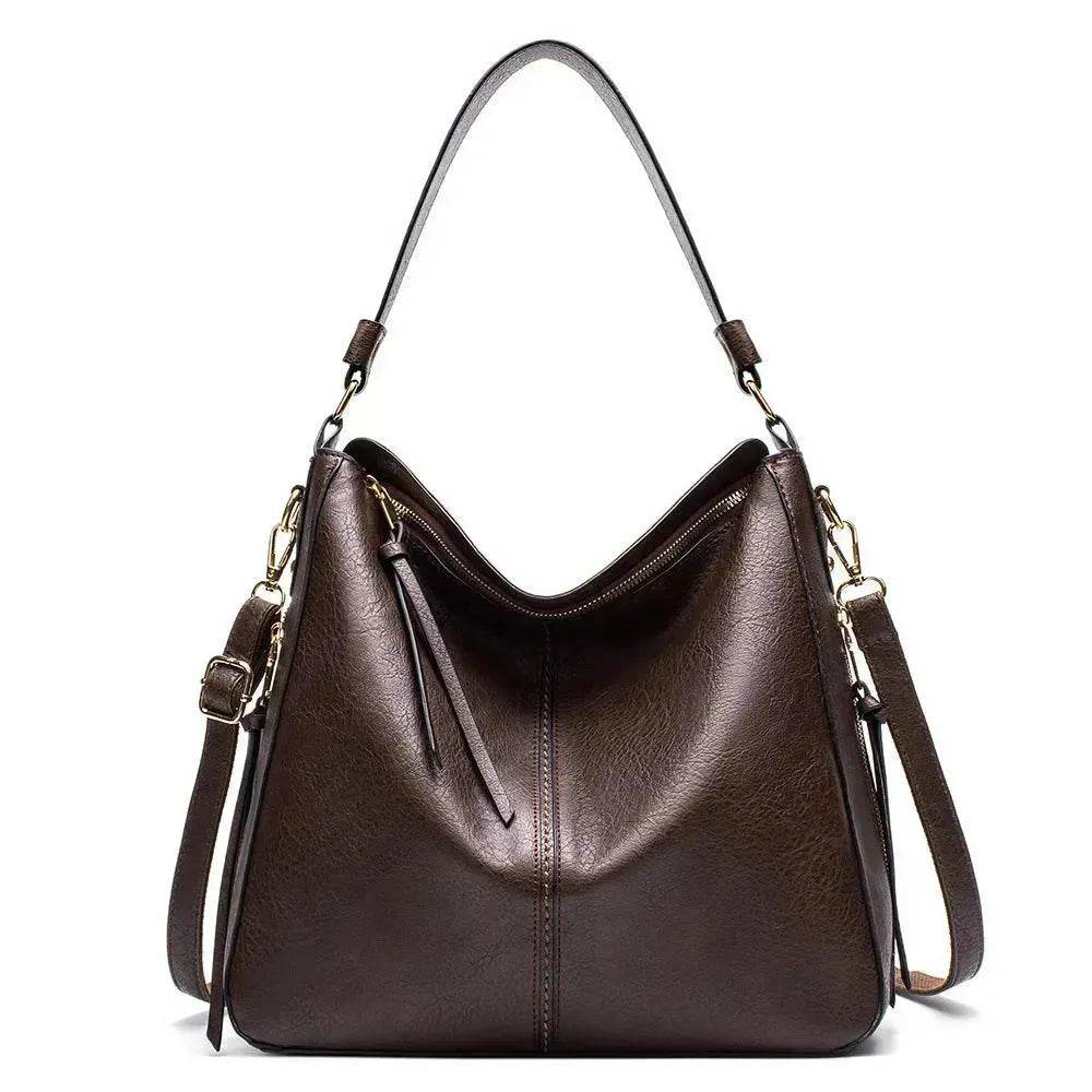 Women High Capacity PU Leather Handbags Fashion Commuting Crossbody Shoulder Hand Bag Shopping Totes - Velora