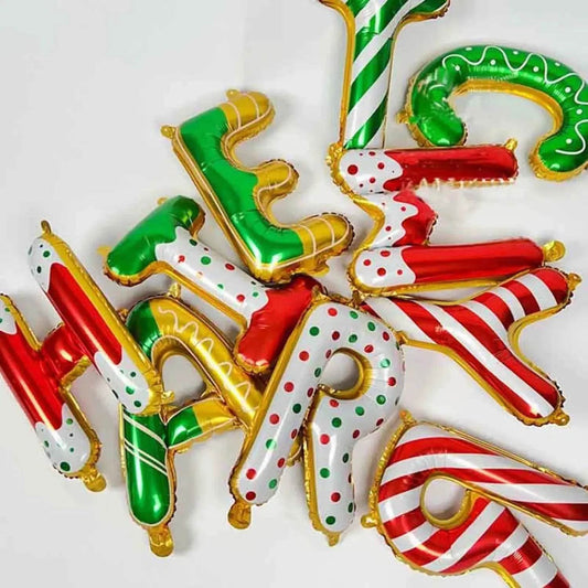 14 Pieces Of 16 Inch Candy Colored Christmas Banner Christma - Velora