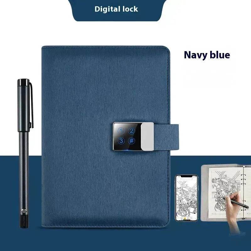 Handwriting Paper Screen Synchronization Smart Fingerprint Lock A5 Notebook - Velora