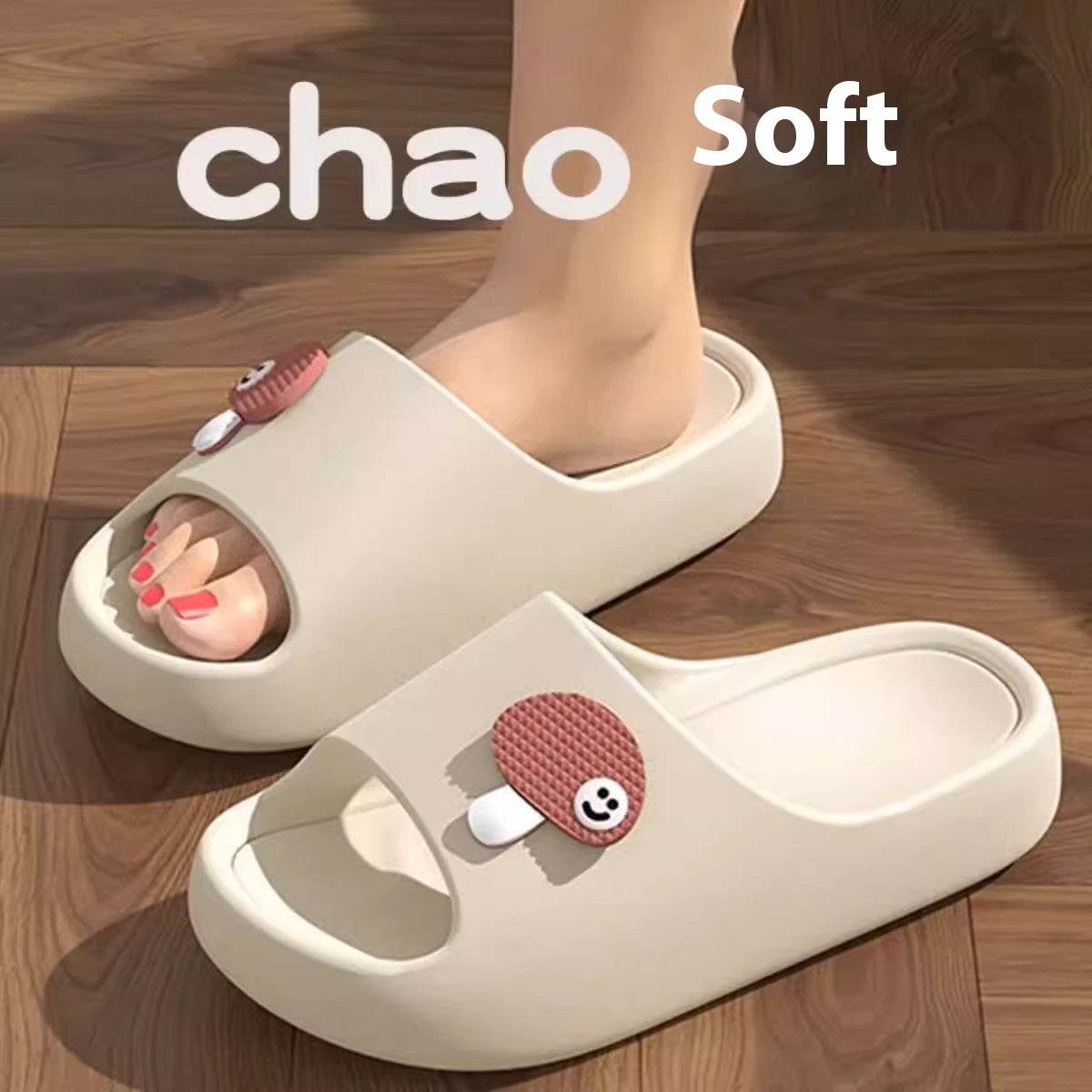 Cute Cartoon Dog Slippers Non-slip Floor Bathroom Slipper Summer Women's House Shoes - Velora