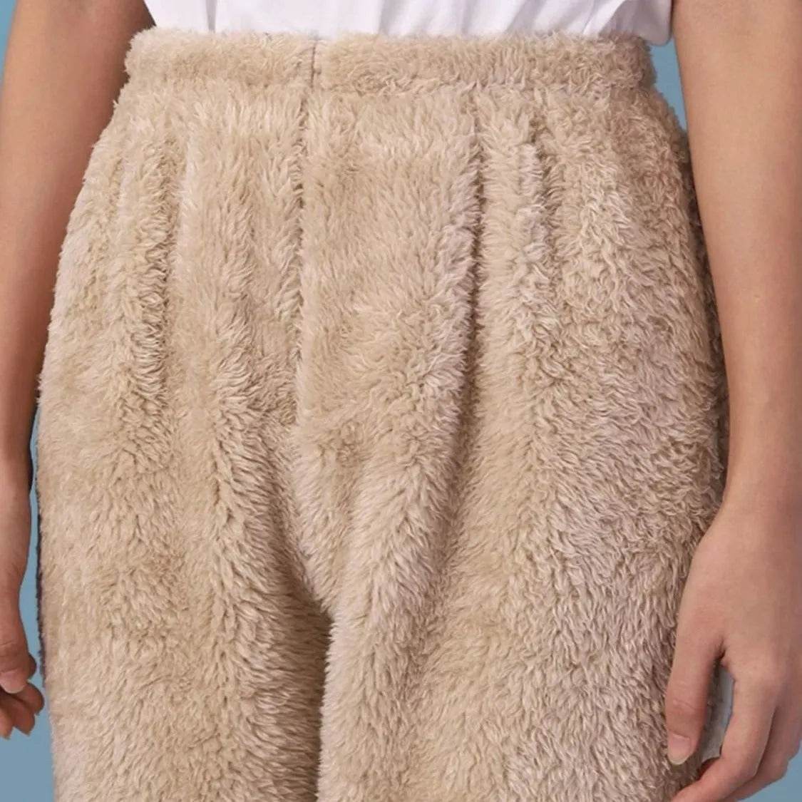 Women Coral Fleece Socks Leggings Winter Warm Sleepwear Ankles Knees Guard Women Home Pants Thick Pajamas Pant - Velora