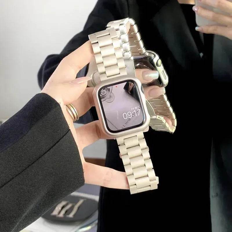Women Replaceable Stainless Steel Chain Watch Band for iwatch - Velora
