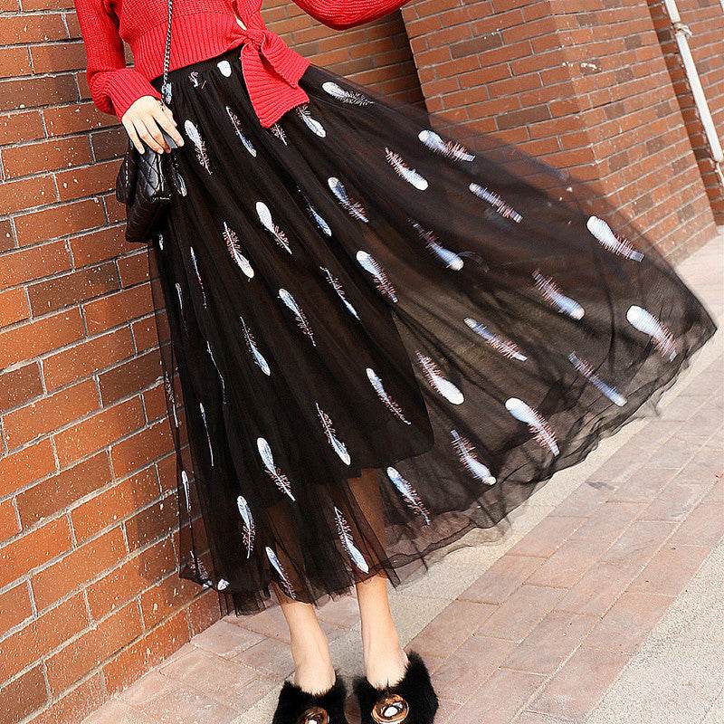 Women's Midi Organza Skirt Fairy Tutu Tulle Skirt - Velora