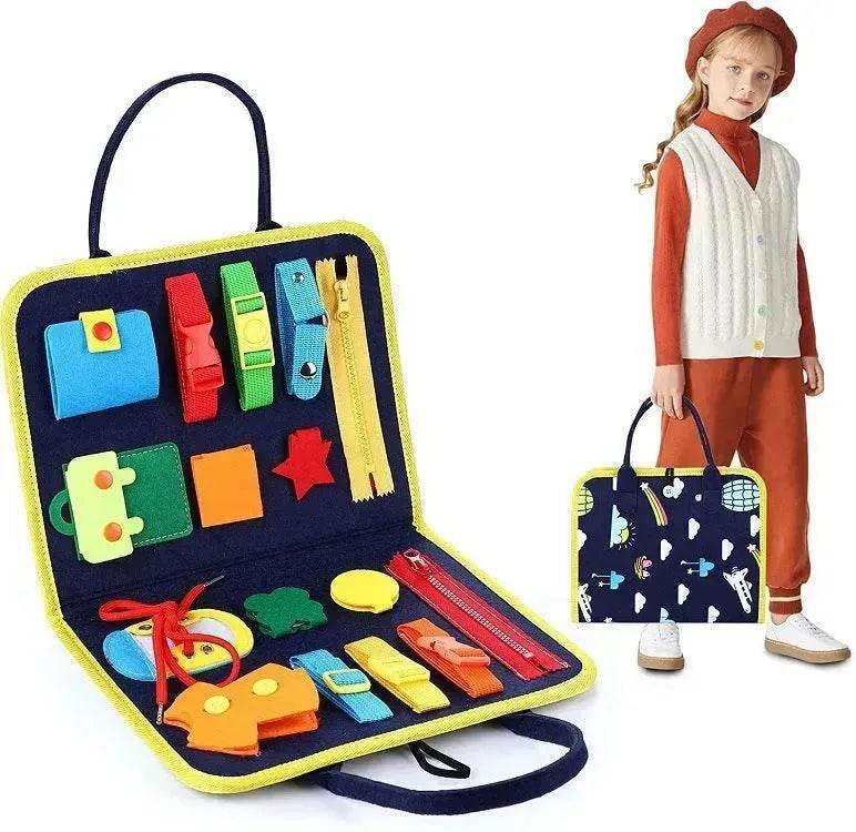 New Busy Book Children's Busy Board Dressing And Buttoning Learning Baby Early Education Preschool Sensory Learning Toy - Velora