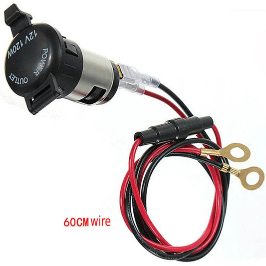 12v Universal Car Power Plug Female Socket Output Auto Cigarette Lighter Ignition 20mm - Velora