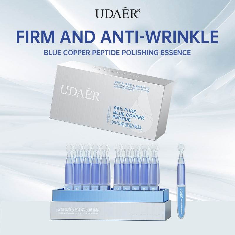 UDAER Blue Copper Peptide Serum Essence Rejuvenating Moisturizing Anti-wrinkle, Soothing And Repairing - Velora